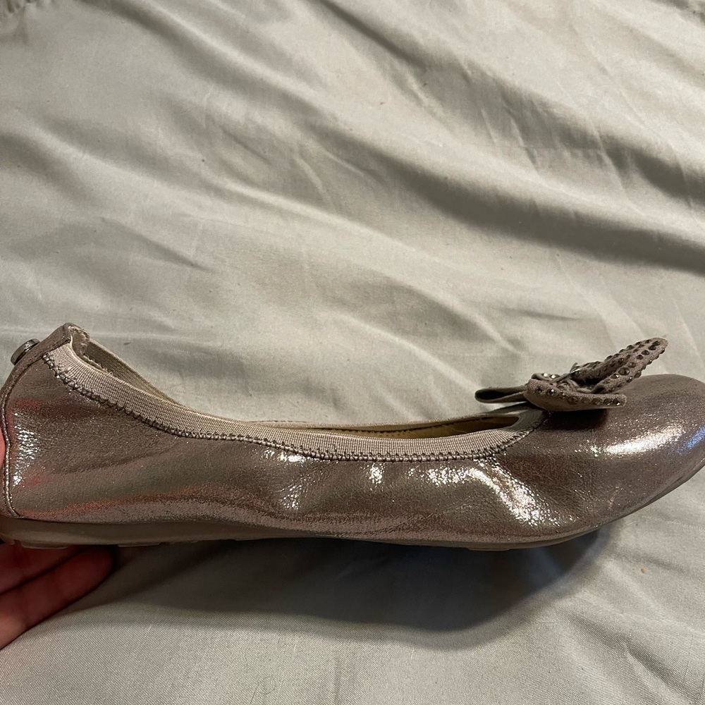Stuart Weizmann Flats , Silver Shiny With Jewel B… - image 3